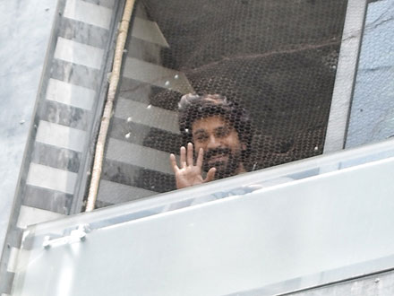 Ram charan papped waving at his fans on his birthday